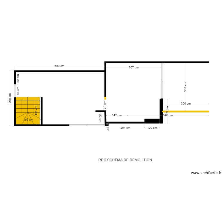 lot2 rdc demolition. Plan de 0 pièce et 0 m2