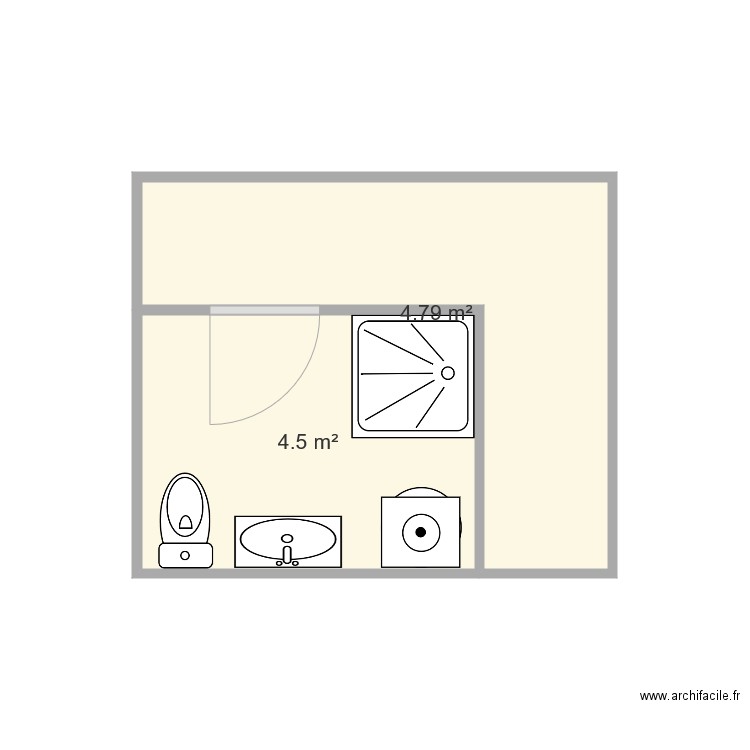 plan salle de bain. Plan de 0 pièce et 0 m2