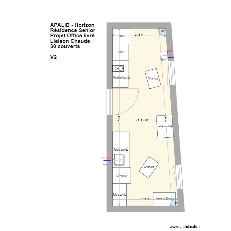 Apalib-Horizon. Plan de 1 pièce et 21 m2