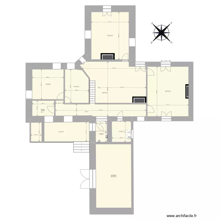 Branceilles original. Plan de 