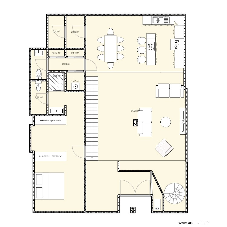 plan RDC. Plan de 0 pièce et 0 m2
