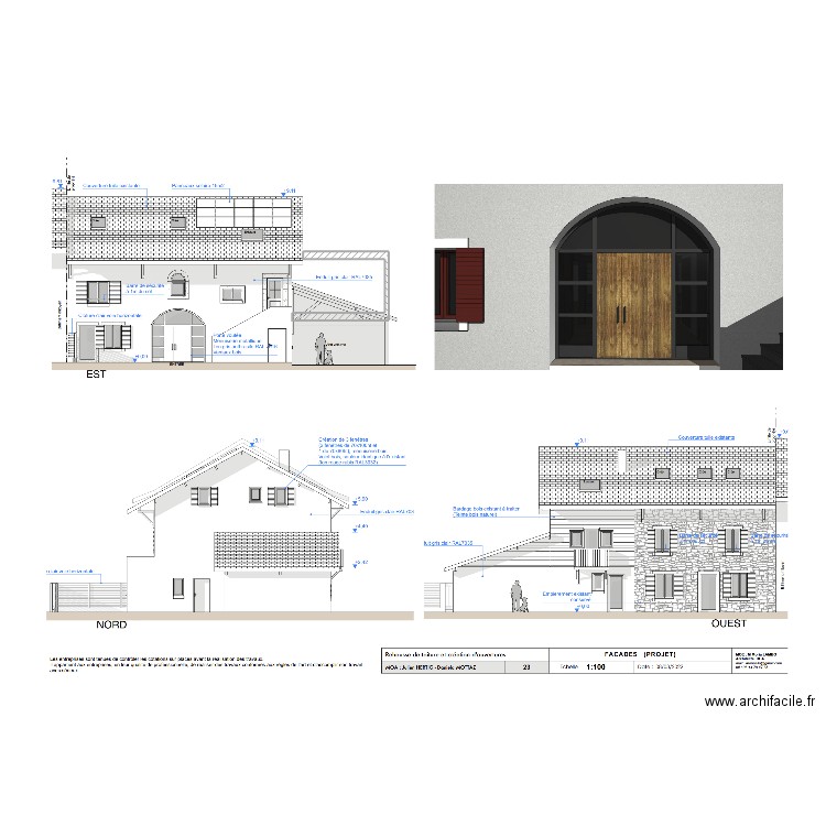 Essai surélévation garage. Plan de 0 pièce et 0 m2