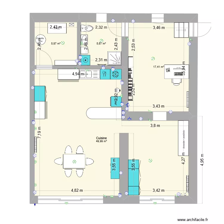 nouvelle pi&egrave;ce 3. Plan de 