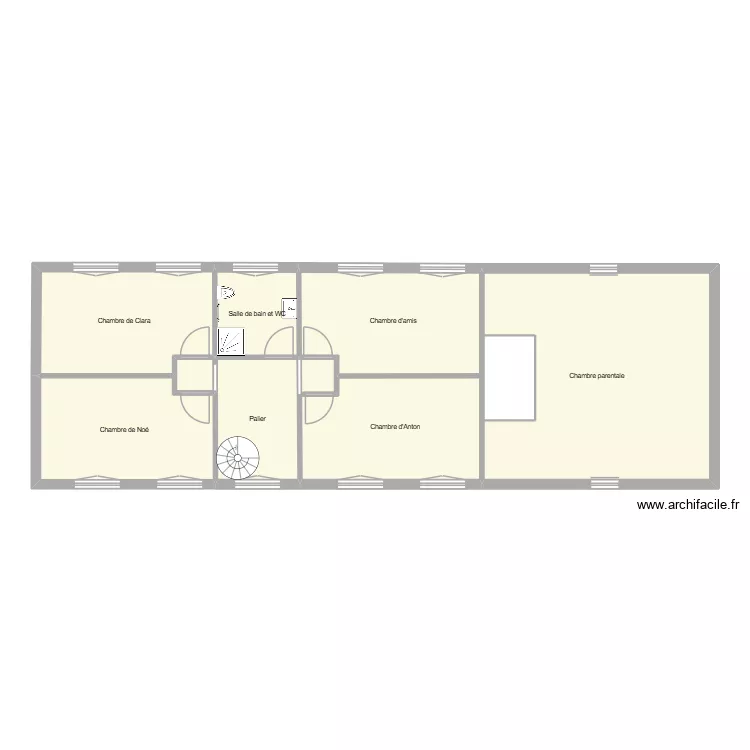 R+1. Plan de 9  et 109 m²