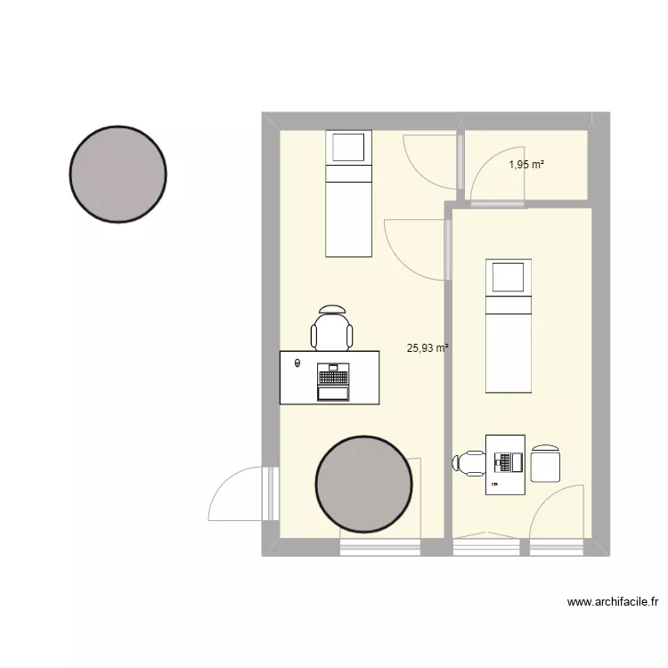 cabinet. Plan de cabinet. Plan de