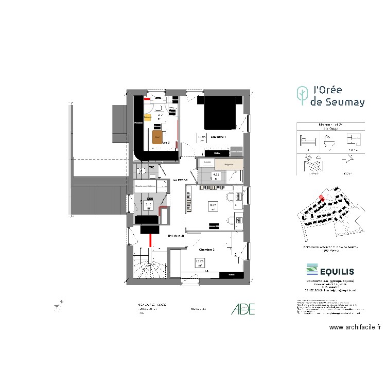 Maison Perwez 2ème étage. Plan de 0 pièce et 0 m2
