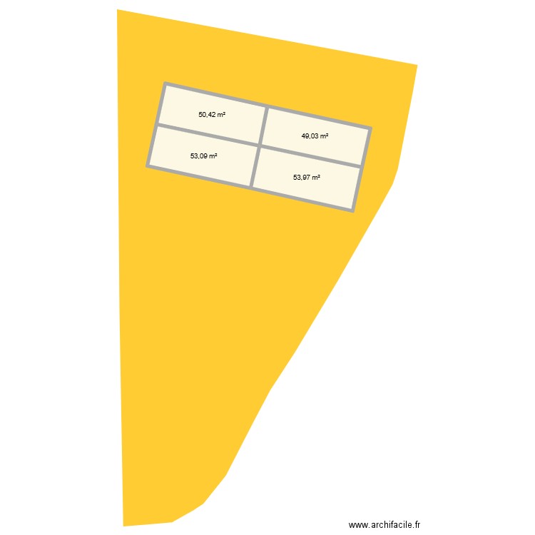 Massingy maissoon. Plan de 5 pièces et 422 m2