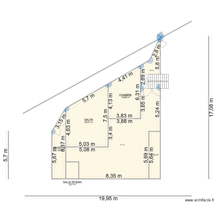 PLAN ODA. Plan de 8 pièces et 143 m2