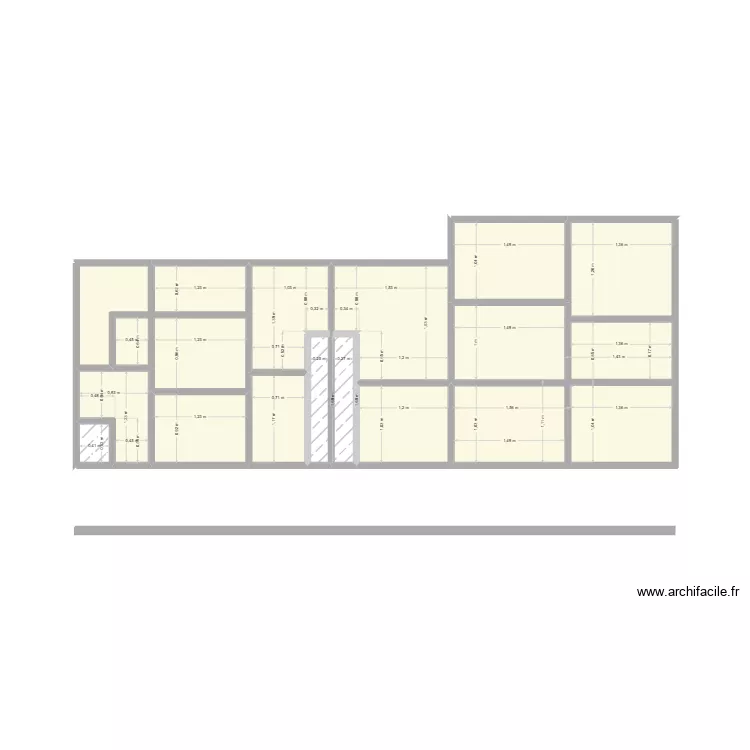 PLAN NICHES. Plan de 18  et 20 m²