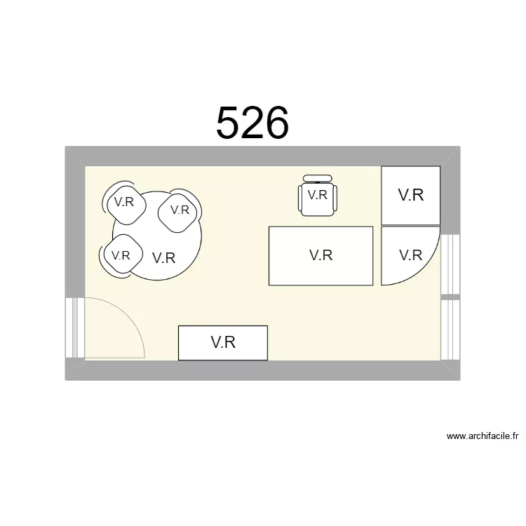 Bureau R 526 V.ROBERT. Plan de 