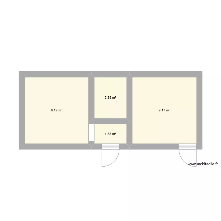 GARAGE PROJECT. Plan de 4  et 23 m²