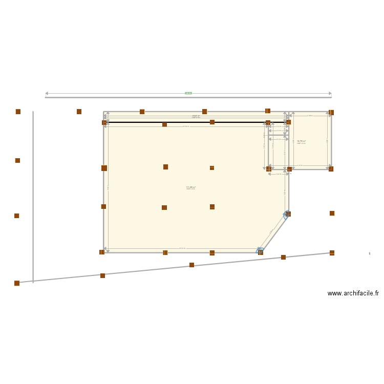 mounir 1. Plan de 3 pièces et 138 m2