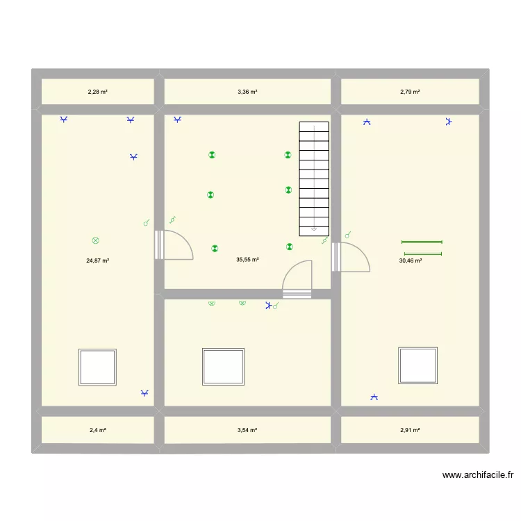 etage. Plan de 9 et 108 m² etage. Plan de 9 et 108 m²