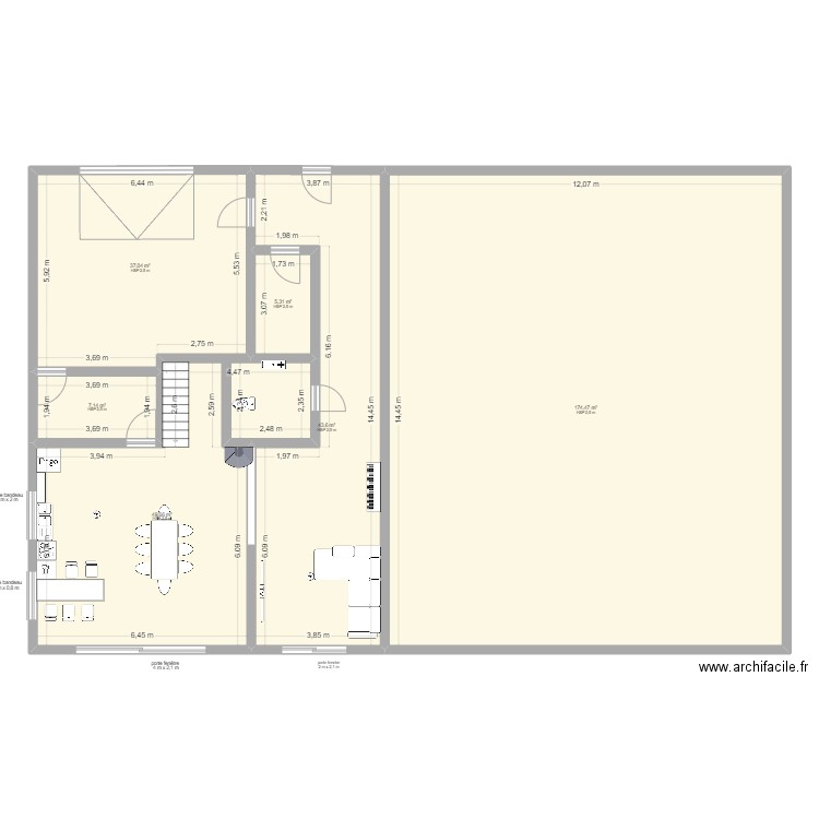 ArchiFacile PRO. Plan de 6 pièces et 317 m2