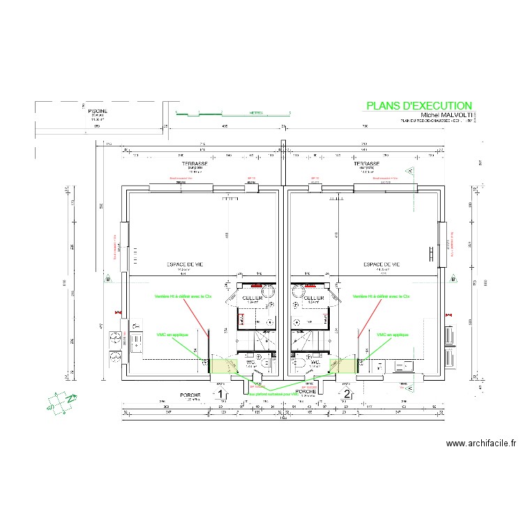 PLAN RDC - INDICE A - 28-04-25. Plan de 0 pièce et 0 m2