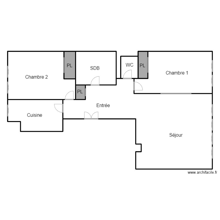 PUJOL 2. Plan de 9 pièces et 304 m2