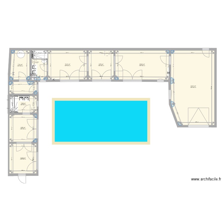 Pool House 2.0 080424. Plan de 7 pièces et 120 m2