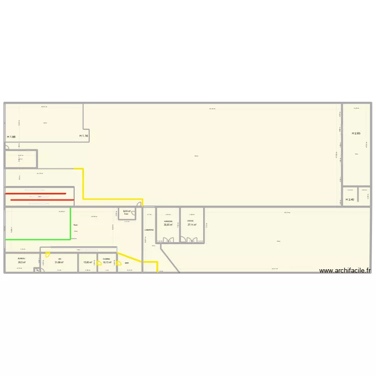 plan bat. Plan de 18  et 2726 m²