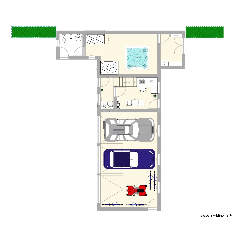 Saumont Dépendance HS. Plan de 2 pièces et 81 m2