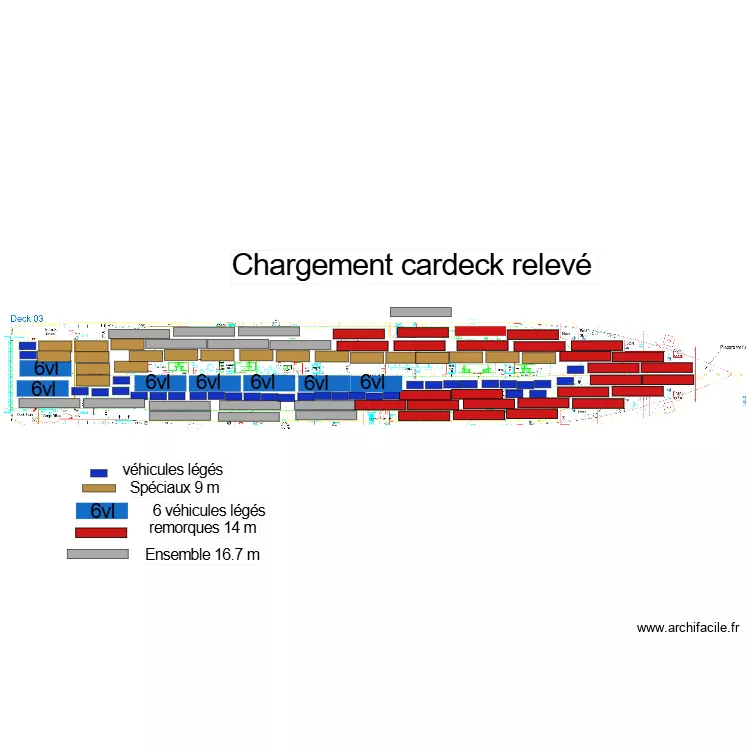 Pont 3 CARDECK RELEVE. Plan de 