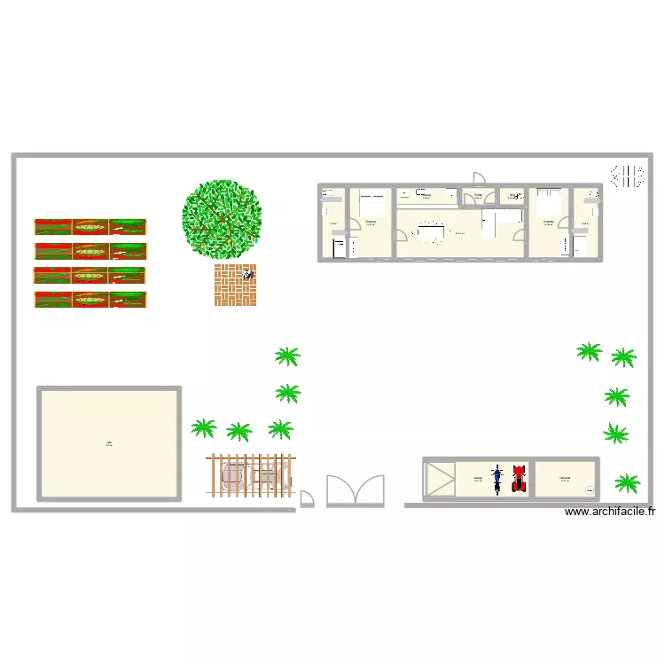 Maison Centrale2. Plan de 11  et 194 m²