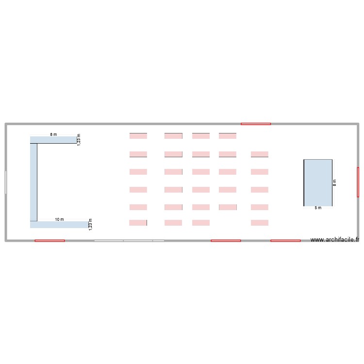 Chapiteau 2026. Plan de 1 pièce et 1174 m2