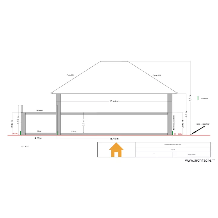 plan de coupe. Plan de 