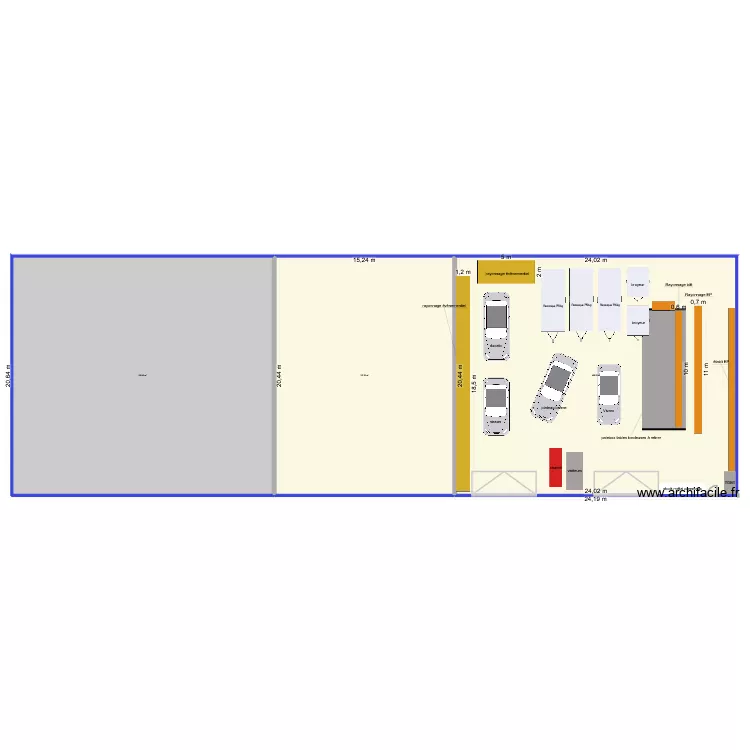 atelier villiers. Plan de 3  et 1259 m²