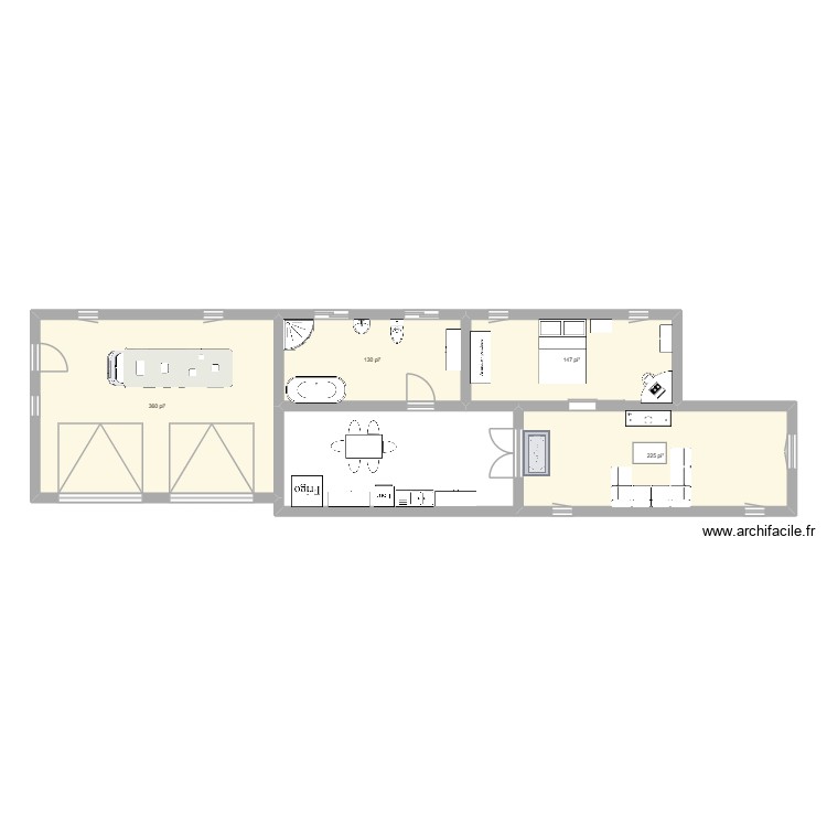 Plan projet. Plan de 0 pièce et 0 m2 Plan projet. Plan de 0 pièce et 0 m2