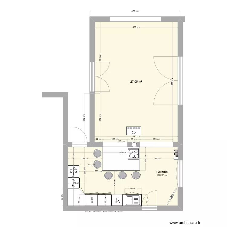 Cuisine travaux 2. Plan de 