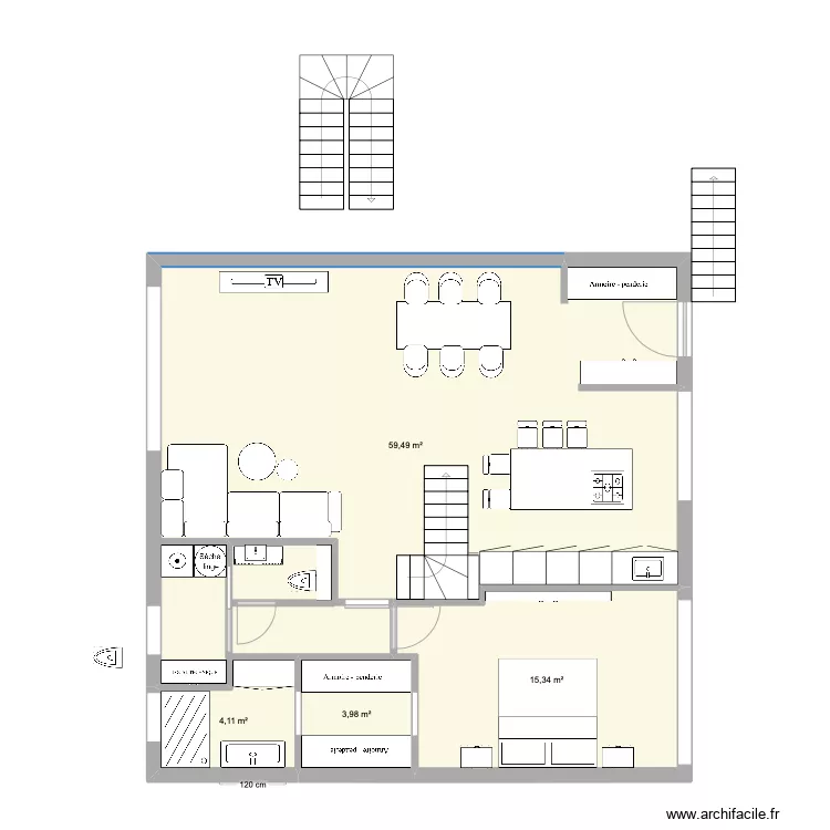 GRAND DUPLEX MODELE 2. Plan de 