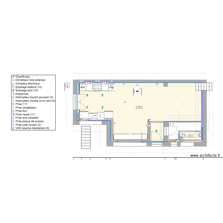 PLAN BLAISE RDC 1ER 3. Plan de 11 pièces et 80 m2