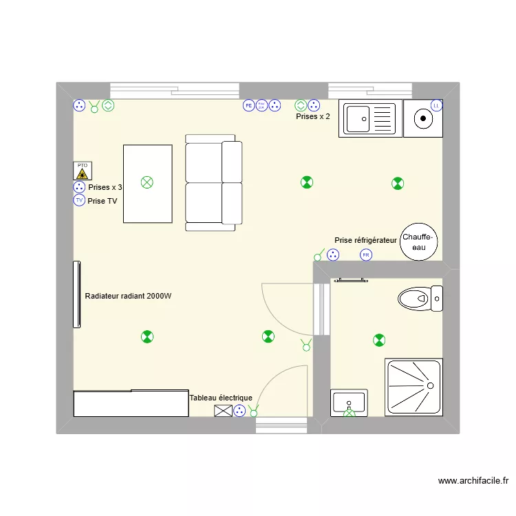Appartement - Hugo. Plan de 