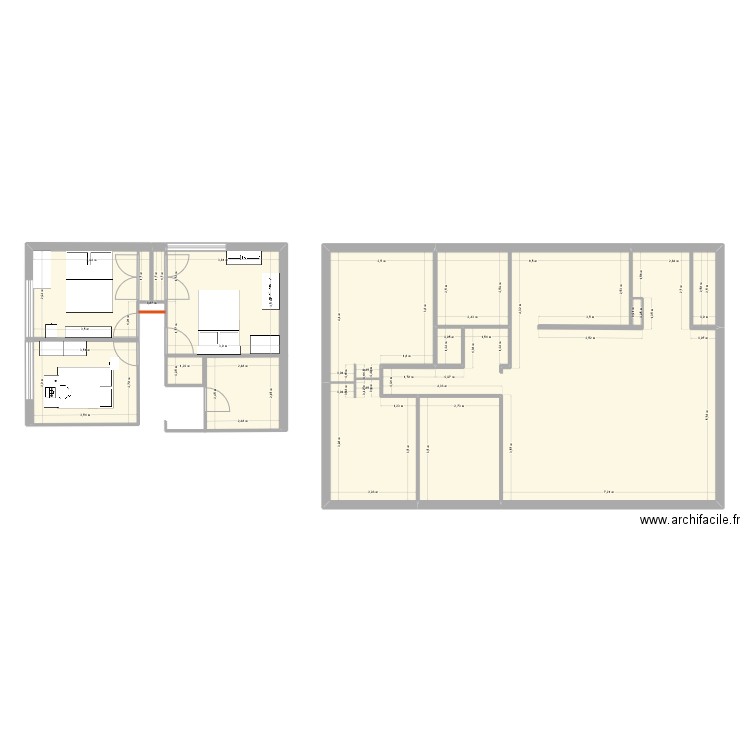 Plan orvault. Plan de 10 pièces et 148 m2