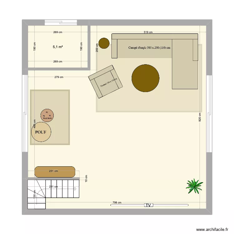 Cinema room. Plan de 