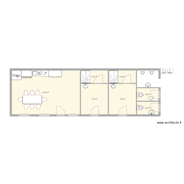 PZ avec salle de pause. Plan de 0 pièce et 0 m2