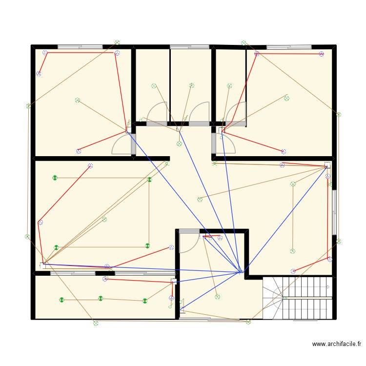 RDC Maison L HAUT. Plan de 7 pièces et 124 m2