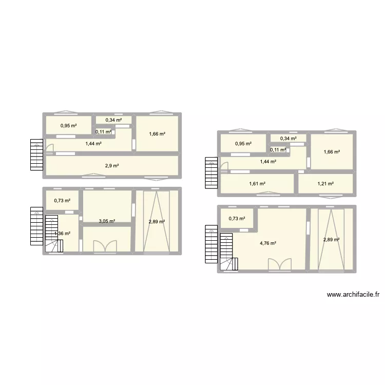Oeillets. Plan de 20 et 31 m² Oeillets. Plan de 20 et 31 m²