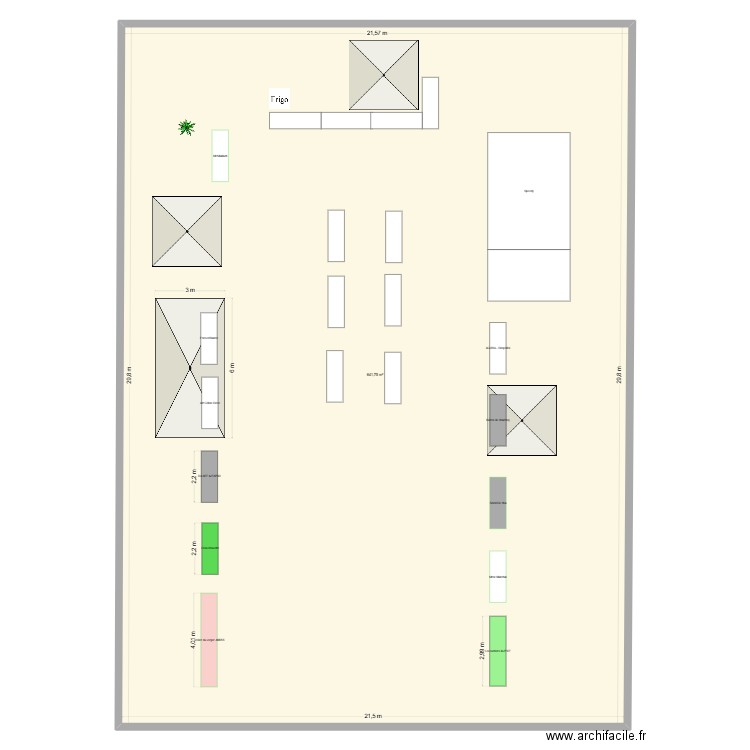 APEMArché. Plan de 1 pièce et 642 m2