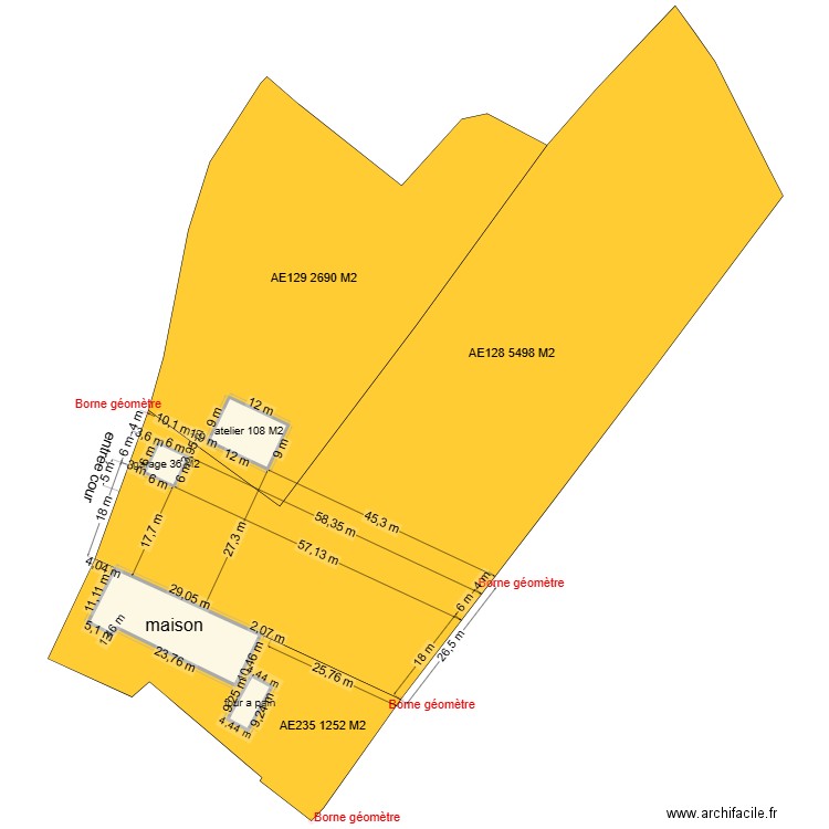 GARAGE ET ATELIER 12. Plan de 4 pièces et 448 m2
