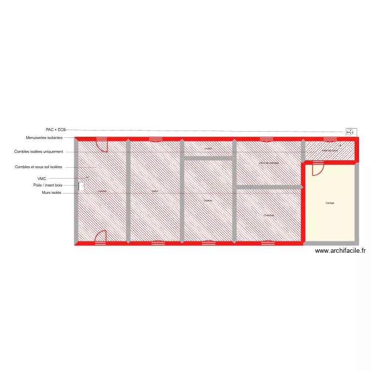 BIGAND &eacute;tape 2. Plan de 8  et 131 m²