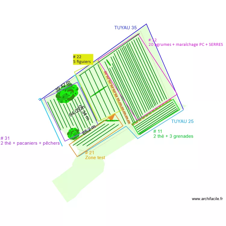 Les Champs de Langeais. Plan de 