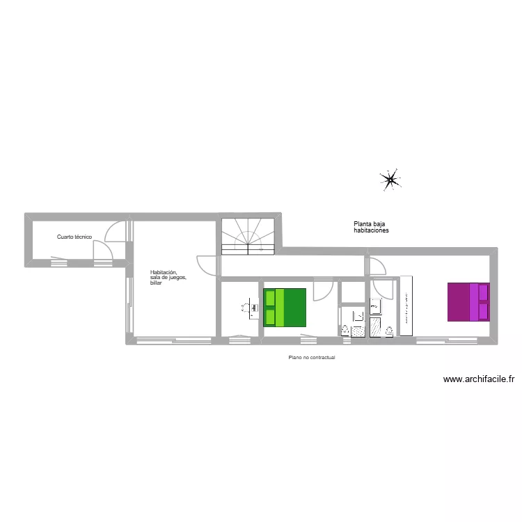 chambre Alban. Plan de 