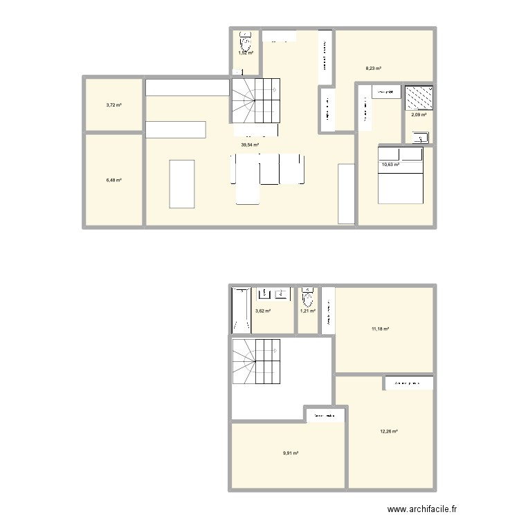 MARLIOZ. Plan de 12 pièces et 110 m2