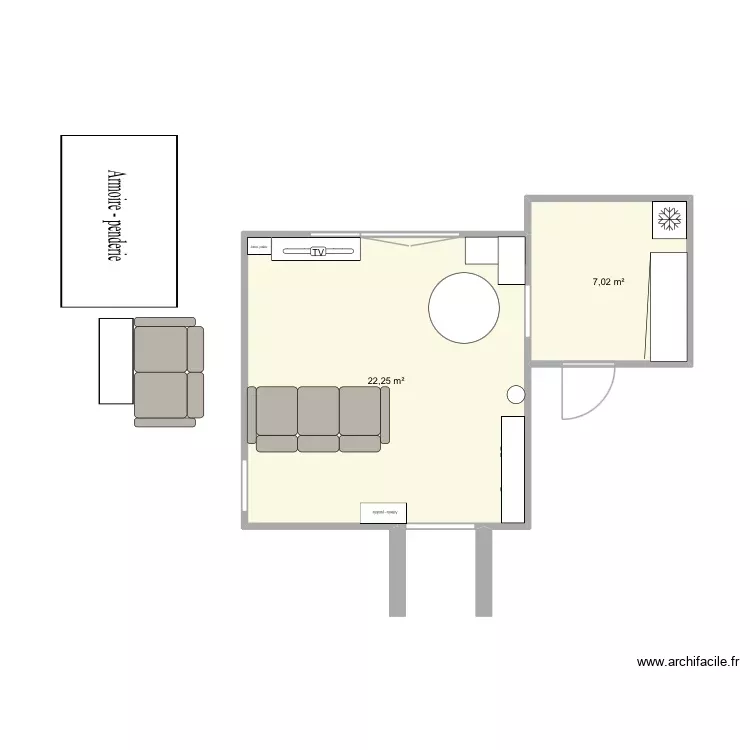 maison NMA GRl 2. Plan de 2 Pièces et 29 m²