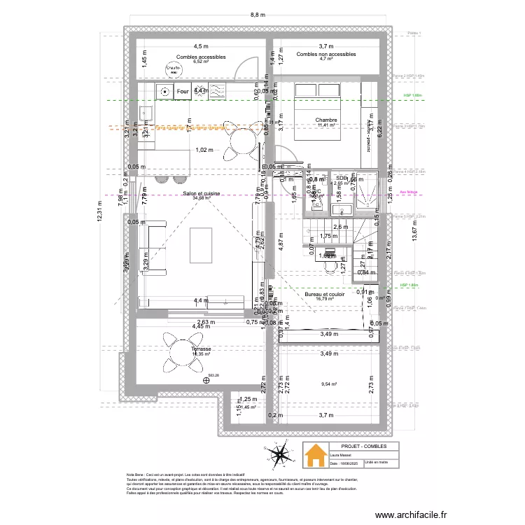 Viuz- Combles - Clim. Plan de 13 et 99 m² Viuz- Combles - Clim. Plan de 13 et 99 m²