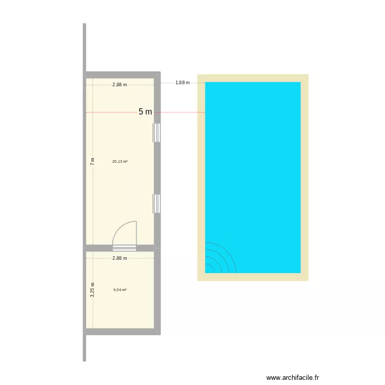 extension. Plan de 2 et 29 m² extension. Plan de 2 et 29 m²
