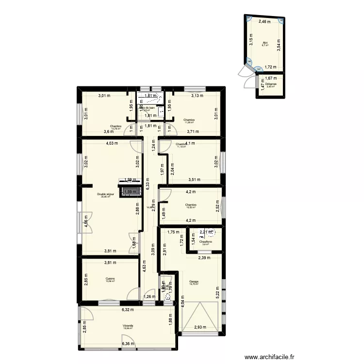 AIMECHE  ATHMANI c&ocirc;tes int&eacute;rieures. Plan de 