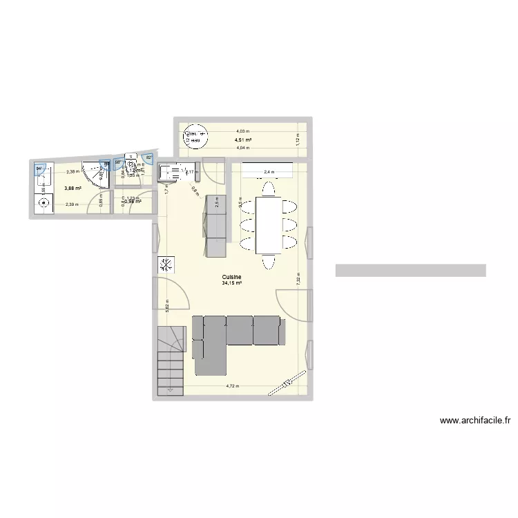 Berck. Plan de 5  et 45 m²