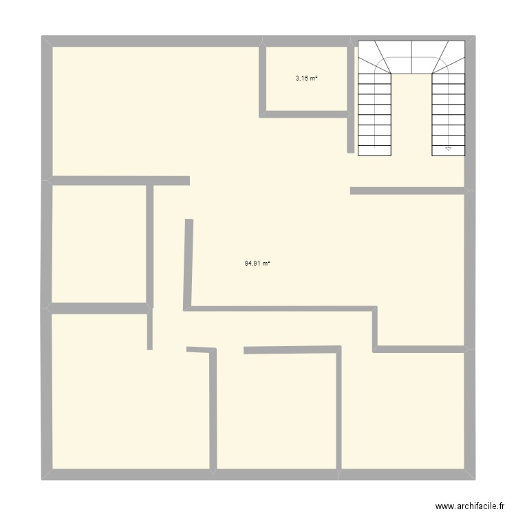 11BLOCA R. Plan de 2 pièces et 98 m2